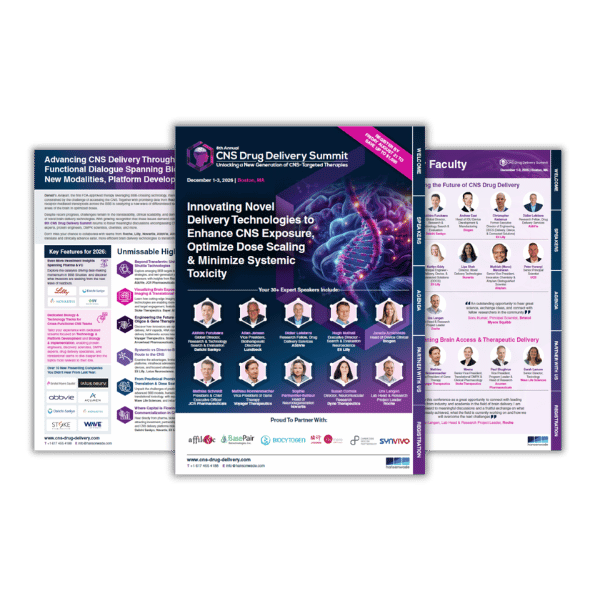 8th CNS Drug Delivery Summit event guide featuring the scientific agenda, speakers and partnership opportunities