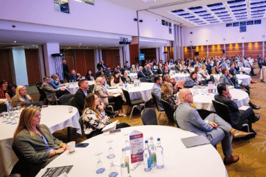 Audience attending a presentation at the 8th CNS Drug Delivery Summit